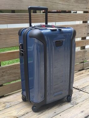 TUMI Hardshell Carry-On 22" Roller in Metallic Navy Blue/Black